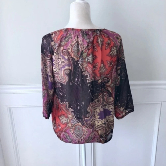 Stitch Fix Papermoon Crescenta Tie Neck Blouse NWT - Picture 4 of 5